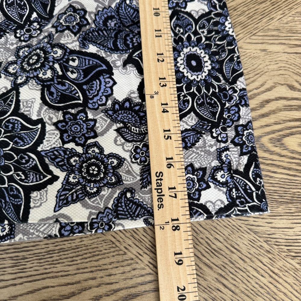 Ann Taylor LOFT Blue Black Floral Mandala Jacquard Mini Skirt Size 4 217206 - Picture 6 of 8